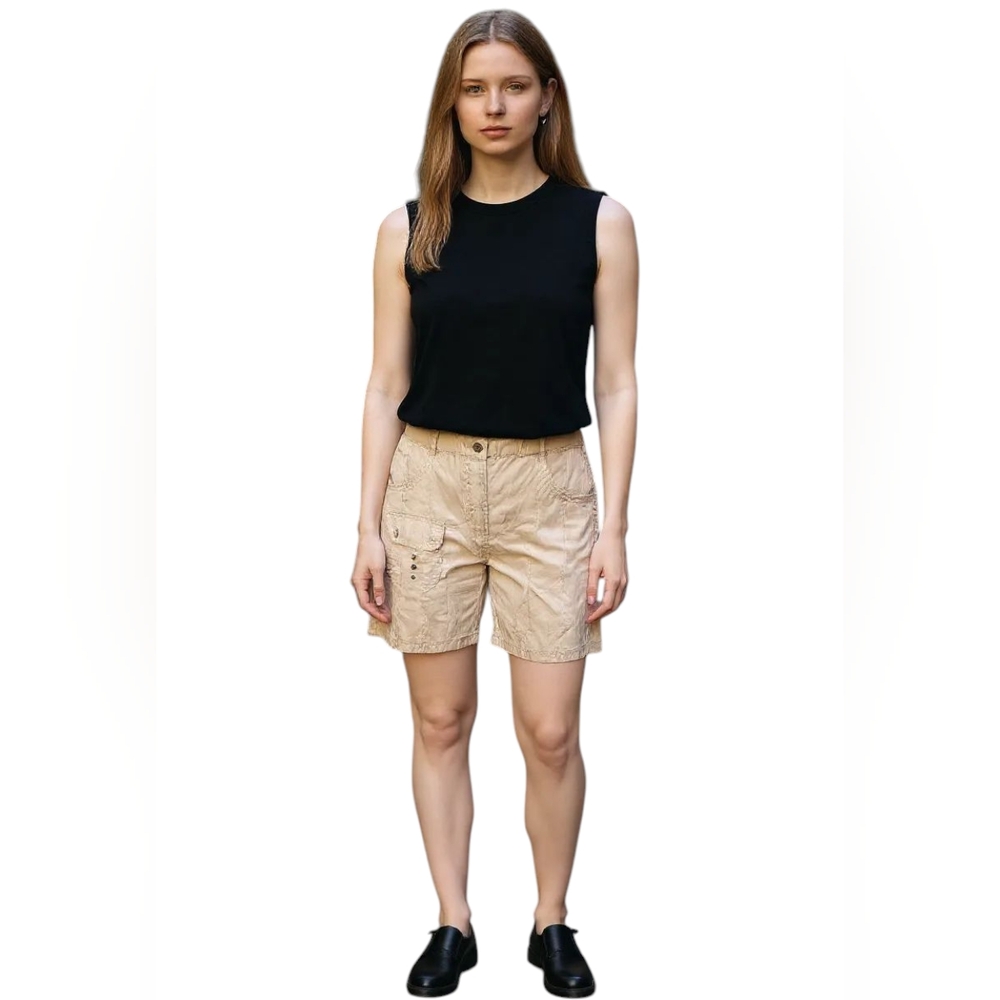 Women's Light Tan Casual Shorts by Marie Claire SZ 9